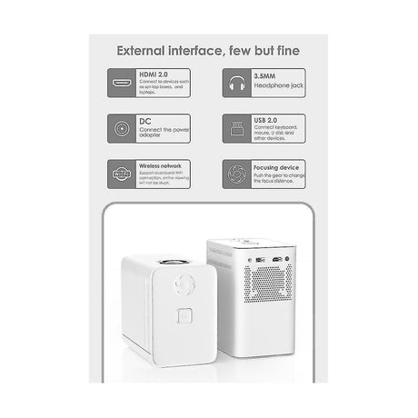 WiFi LED Projector - Portable Mini TV Projector for Home opera Use