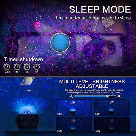 Galaxy Star Projector - LED Starry Night Light for Bedroom