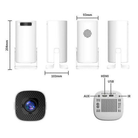 Portable Smart Projector - Home Movie Projector for Phone & Laptop