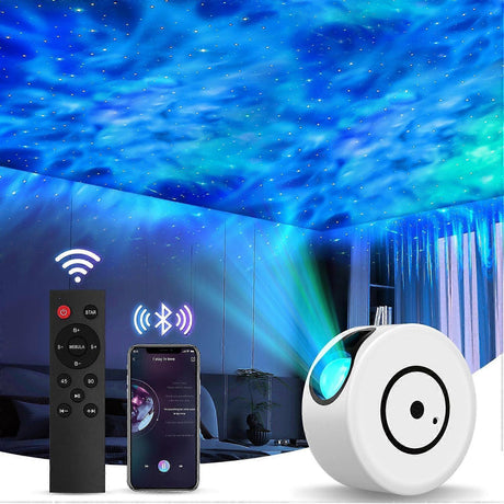 Projector with Bluetooth Speaker - LED Bedroom Light and Sound Projector