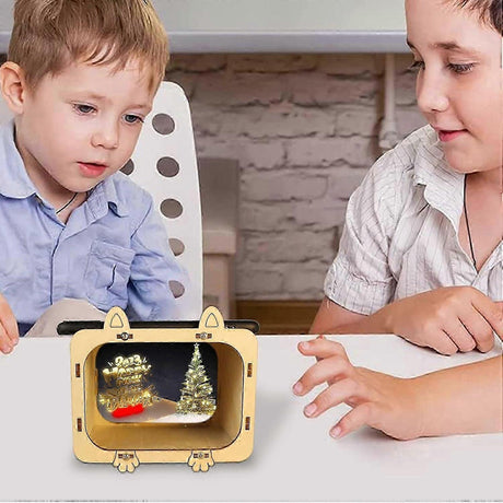 Hologram Phone Projector - Wooden Smartphone Projector Display Stand