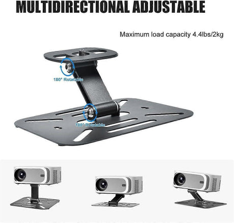 Foldable Projector Stand - 3-in-1 Desktop or Ceiling Mount for Mini Projectors