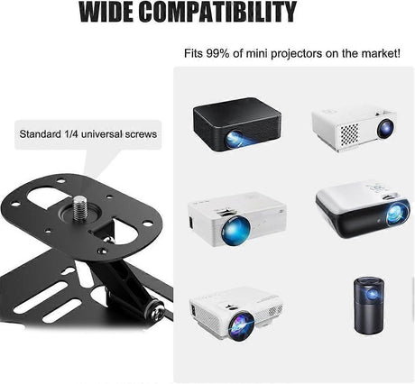 Foldable Projector Stand - 3-in-1 Desktop or Ceiling Mount for Mini Projectors