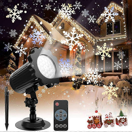 LED Snowflake Projector - Christmas Light Projector for Outdoor and Indoor Use