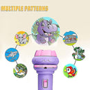 2-in-1 Flashlight Slide Projector with 32 Image Patterns, Battery Operated Torch