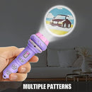 2-in-1 Flashlight Slide Projector with 32 Image Patterns, Battery Operated Torch