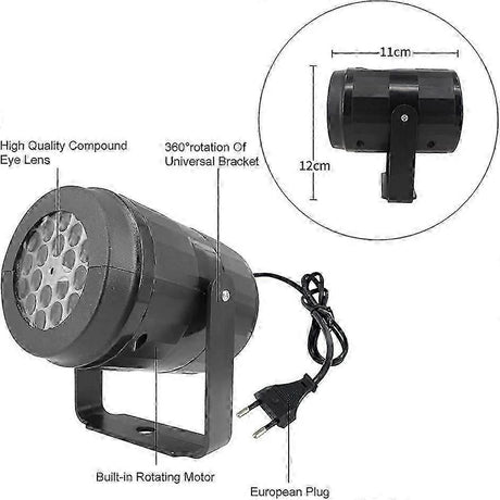 Christmas LED Rotating Snowflake Projector Lamp for Home Decor & Party