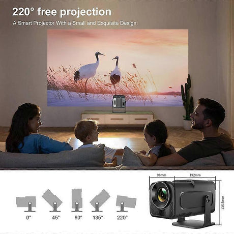 Mini Home Cinema Projector, Native 1080P, 4K Supported