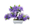 Artificial Plant Eye-catching Anti-fade Plastic Desktop Fake Potted Plants Ornaments for Home-Purple