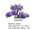 Artificial Plant Eye-catching Anti-fade Plastic Desktop Fake Potted Plants Ornaments for Home-Purple