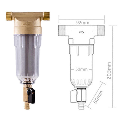 Reusable Sediment Water Filter Pre-Filter for Well Water Pipes