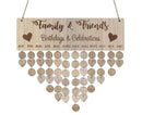DIY Families Friends Birthday Celebration Calendar Reminder Planner Board Decor