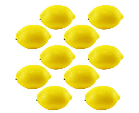10Pcs Mini Artificial Lemon Simulation Fruit Photography Prop Party Table Decor-Yellow