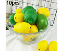 10Pcs Mini Artificial Lemon Simulation Fruit Photography Prop Party Table Decor-Yellow