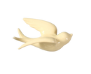 Ceramic 3D Bird Shape Wall Ornaments-Beige Yellow S