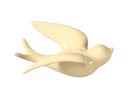 Ceramic 3D Bird Shape Wall Ornaments-Beige Yellow S