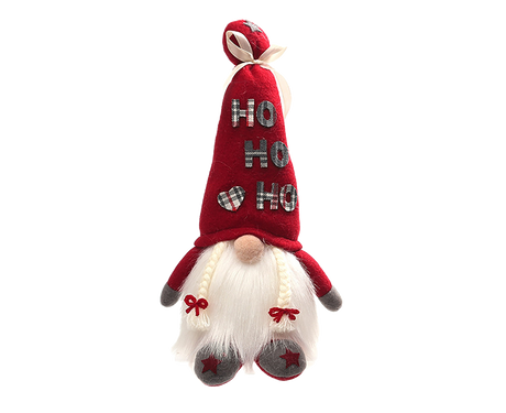 Creative Dwarf Shape LED Doll Decor Cute Exquisite Flannel Doll Display for Home-Red