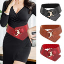 Women's Punk Leather Harness Belt for Dresses, Sculpting Girdle Red