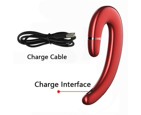Ear Hook Wireless Headphones - Non Ear Plug - Noise Cancelling Single Ear Headset with Mic