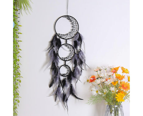 Feather Dream Catcher Home Decor-Black