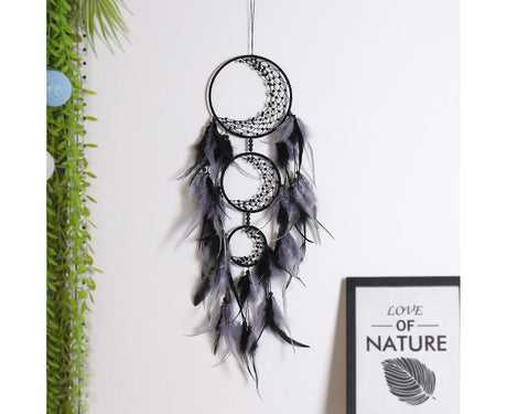 Feather Dream Catcher Home Decor-Black