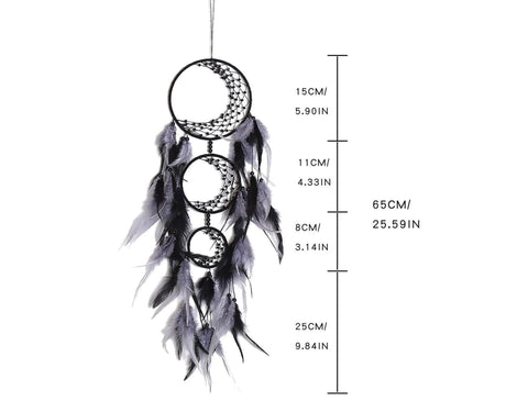 Feather Dream Catcher Home Decor-Black