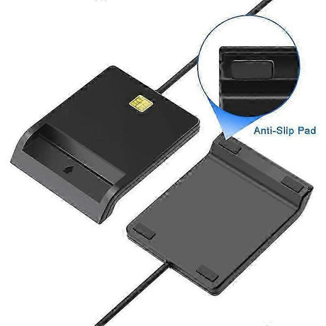 USB 2.0 Smart Chip ID SIM Card Reader, Portable USB ID Reader