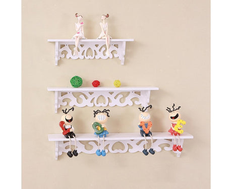 Modern White Floating Wall Mounted Display Storage Shelf Home Living Room Decor-White S