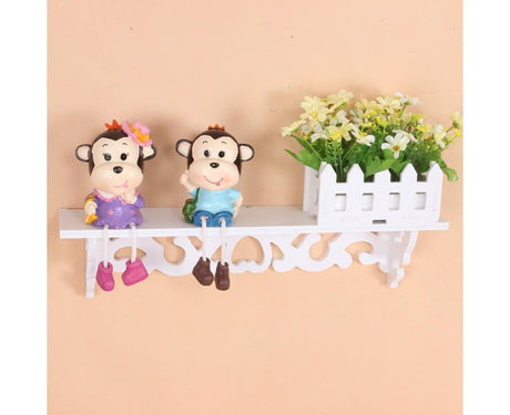 Modern White Floating Wall Mounted Display Storage Shelf Home Living Room Decor-White S