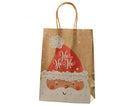 12Pcs/Set Gift Pouch Handle Design Tear Resistant Paper Merry Christmas Printed Candy Bag for Home-L