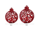 6Pcs 8cm Xmas Tree Pendant-Red 8 cm