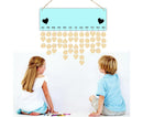 Wooden Wall Hanging DIY Calender Birthday Reminder Plaque Pendant Home Decor- F