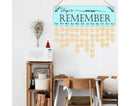 Wooden Wall Hanging DIY Calender Birthday Reminder Plaque Pendant Home Decor- F