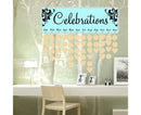 Wooden Wall Hanging DIY Calender Birthday Reminder Plaque Pendant Home Decor- F