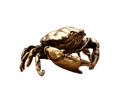 Brass Crab Statue for Gift-Brass Color