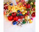 30Pcs Xmas Tree Balls Party Supplies-Multicolor