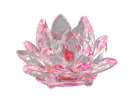 Artificial Quartz Crystal Lotus Flower Figurine Wedding Party Decor Souvenir-Pink