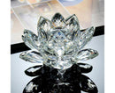 Artificial Quartz Crystal Lotus Flower Figurine Wedding Party Decor Souvenir-Pink