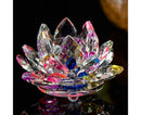 Artificial Quartz Crystal Lotus Flower Figurine Wedding Party Decor Souvenir-Pink
