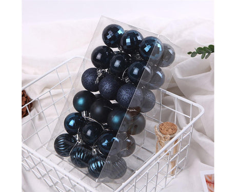36Pcs Christmas Tree Balls Festival Home Party Mall Xmas Hanging Decor Ornament-Red