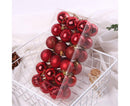 36Pcs Christmas Tree Balls Festival Home Party Mall Xmas Hanging Decor Ornament-Red