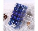 36Pcs Christmas Tree Balls Festival Home Party Mall Xmas Hanging Decor Ornament-Red