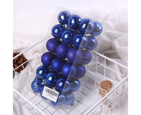 36Pcs Christmas Tree Balls Festival Home Party Mall Xmas Hanging Decor Ornament-Red