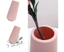 Plastic Nordic Style Vase Dried Flower Arrangement Pot Holder Home Office Decor-Green