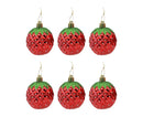 6Pcs Strawberry Ball Pendants-8 cm