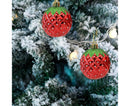 6Pcs Strawberry Ball Pendants-8 cm