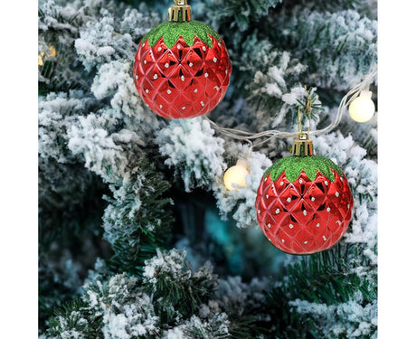 6Pcs Strawberry Ball Pendants-8 cm