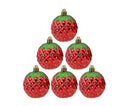 6Pcs Strawberry Ball Pendants-8 cm