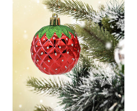 6Pcs Strawberry Ball Pendants-8 cm