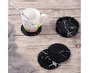 6Pcs Faux Leather Marble Coasters Cup Mat Pad Holder Placemat Dining Table Decor- B